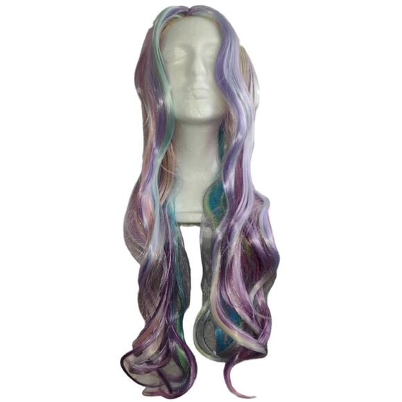 New Rainbow Wig with Unicorn Headband Cosplay, Costume, Halloween - Picture 1 of 8